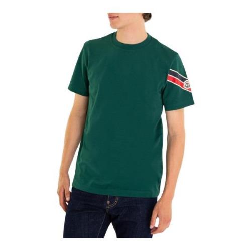 Heren Korte Mouw T-shirt Moncler , Green , Heren