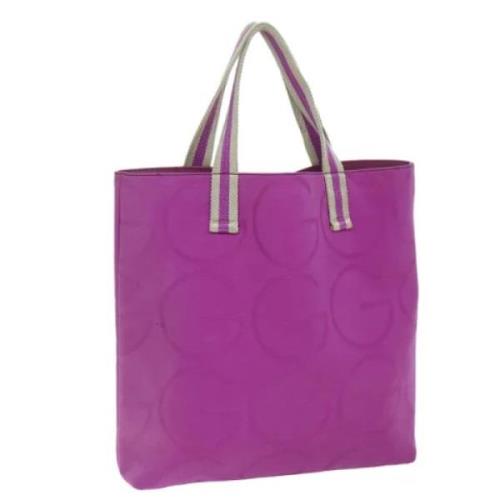 Pre-owned Canvas totes Gucci Vintage , Purple , Dames