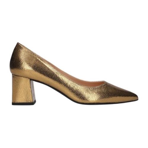 Gouden Leren Pumps S3076 Stefano Lauran , Yellow , Dames