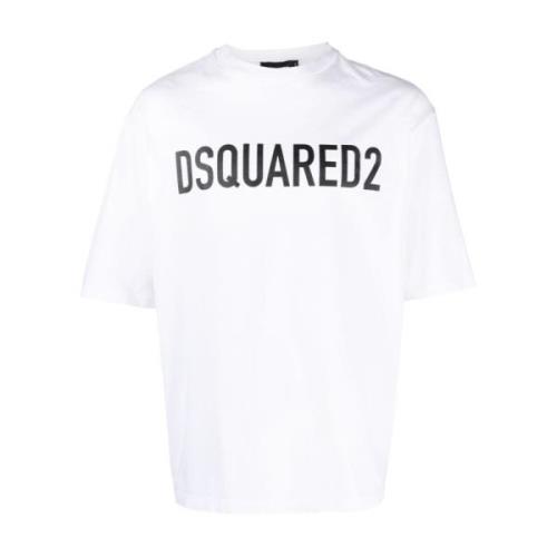 Witte T-shirts & Polos voor mannen Dsquared2 , White , Heren