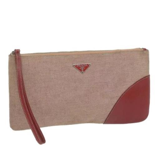 Pre-owned Canvas pouches Prada Vintage , Red , Dames