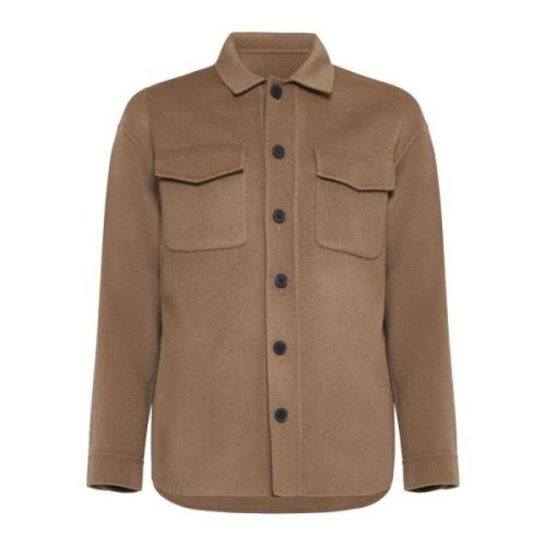 Bruine Casual Overhemden Low Brand , Brown , Heren