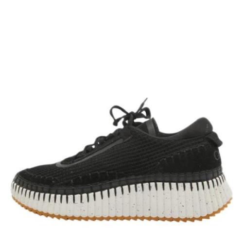 Pre-owned Fabric sneakers Chloé Pre-owned , Black , Dames