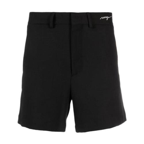 Zwarte Casual Shorts voor Mannen Msgm , Black , Heren