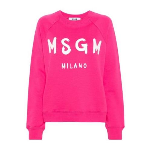 Fucsia Sweatshirt Msgm , Pink , Dames