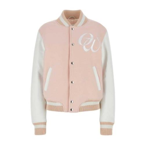 Roze wolblend bomberjack Off White , Pink , Dames