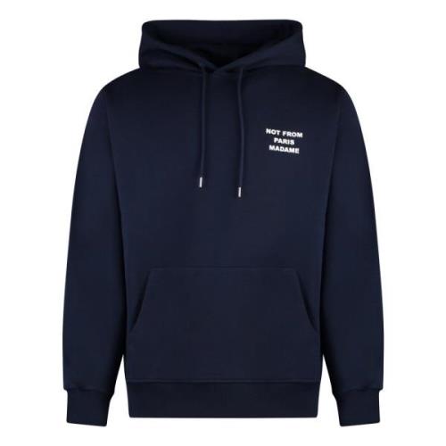 Geribbelde Katoenen Hoodie Drole de Monsieur , Blue , Heren