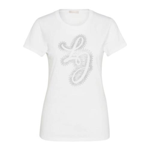 Korte Mouw T-shirt Liu Jo , White , Dames