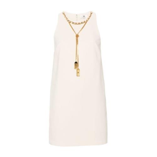 Witte Jurk Aw24 Damesmode Elisabetta Franchi , White , Dames