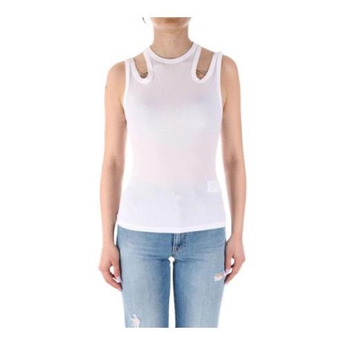 Mouwloze Top in Trendy Stijl Gaëlle Paris , White , Dames