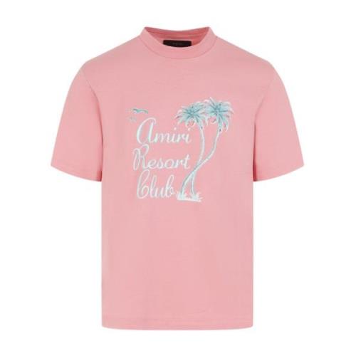 Gedurfd Roze Paars T-shirt Amiri , Pink , Heren