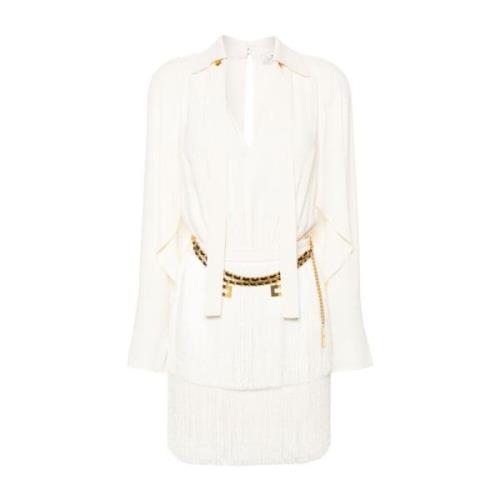 Witte Jurk Aw24 Elisabetta Franchi , White , Dames