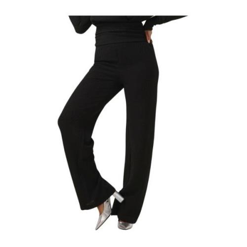 Gebreide Lurex Broek voor Dames Alix The Label , Black , Dames