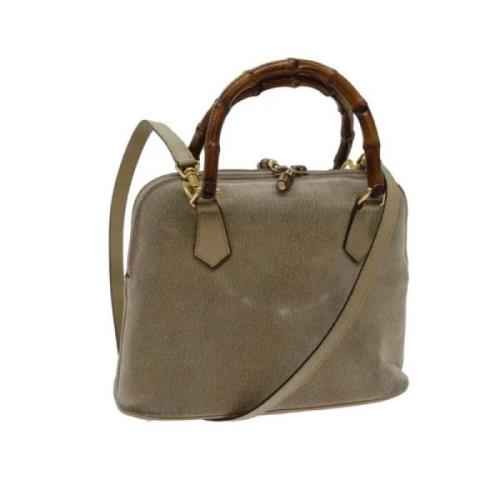 Pre-owned Suede handbags Gucci Vintage , Beige , Dames