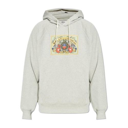 Sweatshirt met logo Bally , Gray , Heren