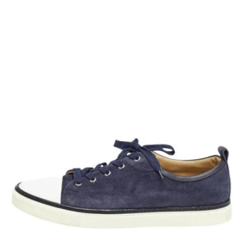 Pre-owned Suede sneakers Hermès Vintage , Blue , Heren