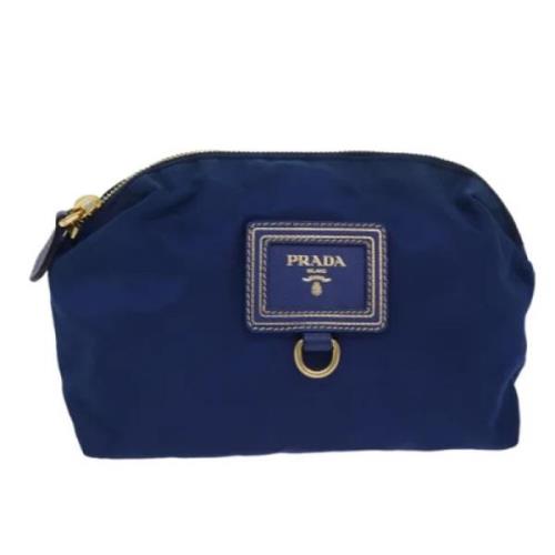 Pre-owned Nylon pouches Prada Vintage , Blue , Dames