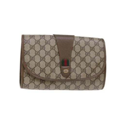 Pre-owned Canvas gucci-bags Gucci Vintage , Beige , Dames