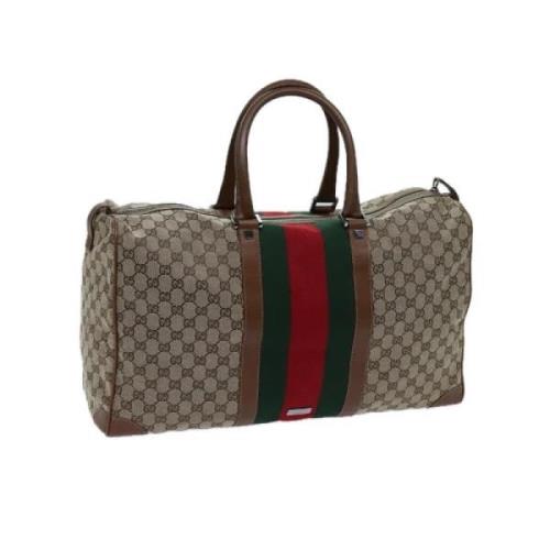 Pre-owned Canvas gucci-bags Gucci Vintage , Beige , Dames