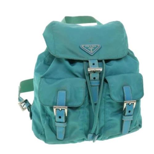 Pre-owned Nylon backpacks Prada Vintage , Blue , Unisex