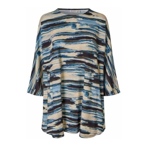 Blauwe Tuniek 3/4 Mouwen Losse Pasvorm Masai , Multicolor , Dames