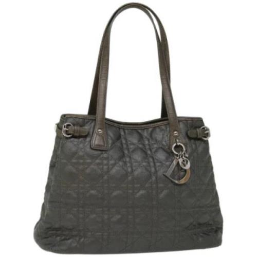 Pre-owned Coated canvas totes Dior Vintage , Gray , Dames