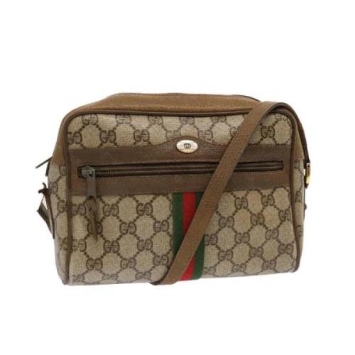 Pre-owned Canvas handbags Gucci Vintage , Beige , Dames