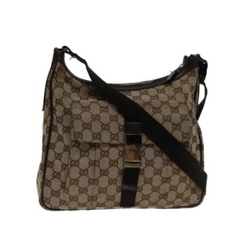 Pre-owned Canvas gucci-bags Gucci Vintage , Beige , Dames