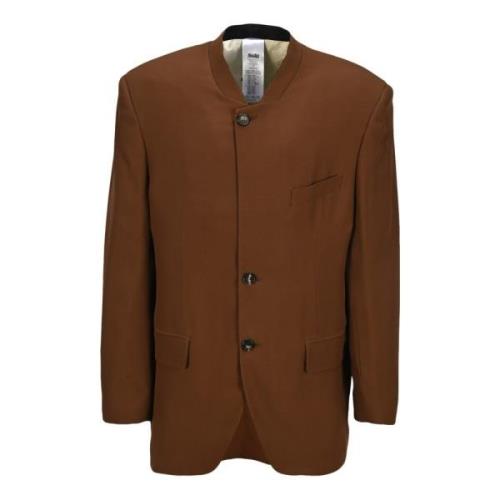 Bruine Single Breast Blazer Aw20 Magliano , Brown , Heren