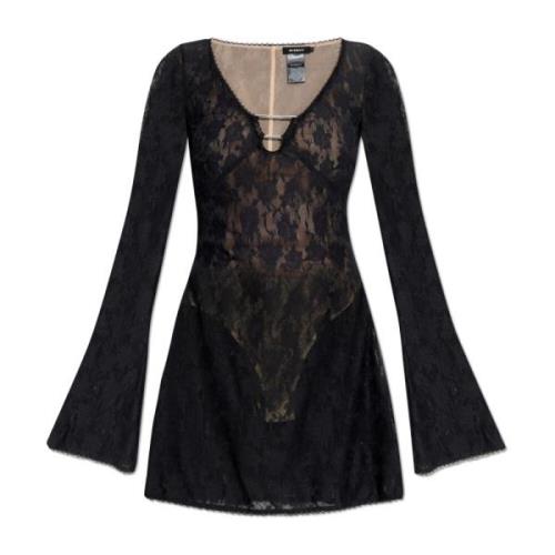 Jurk met kant Misbhv , Black , Dames