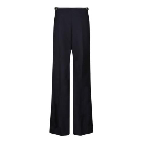 Zwarte Flare Broek Wol Mohair Givenchy , Blue , Dames