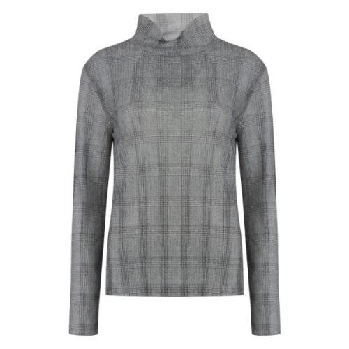 Geruite Longsleeve Top Hugo Boss , Gray , Dames