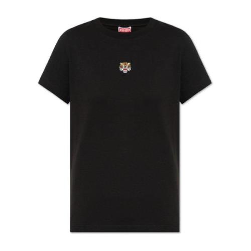 T-shirt met logo Kenzo , Black , Dames