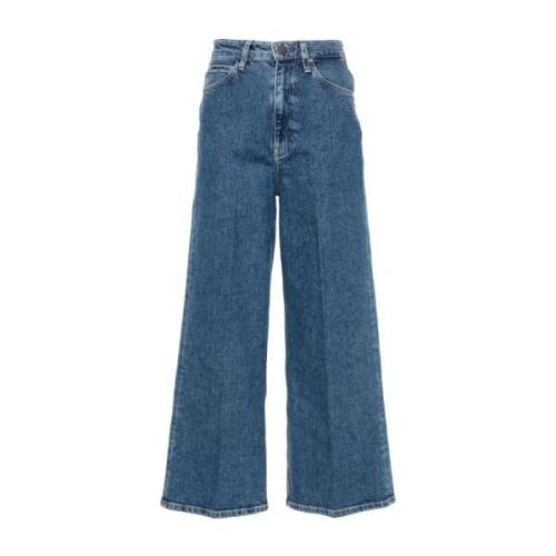 Blauwe Jeans Damesmode Aw24 Calvin Klein , Blue , Dames