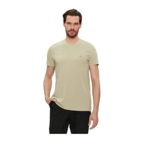 Stretch Basic T-shirt - Beige Ronde Hals Calvin Klein , Beige , Heren