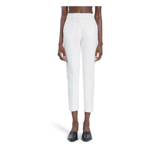 Hoge Taille Skinny Fit Cropped Broek Max Mara , White , Dames