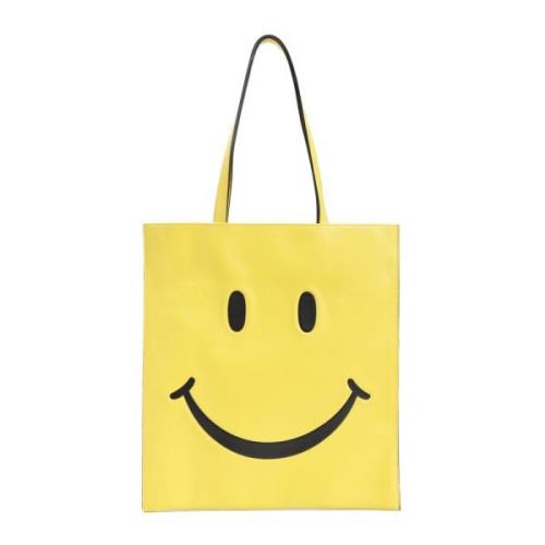 Geel & Oranje Shopper Tas Aw24 Moschino , Yellow , Dames