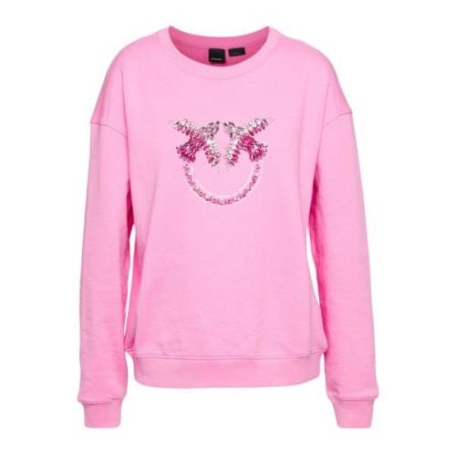 Sweatshirt met ronde hals Pinko , Pink , Dames