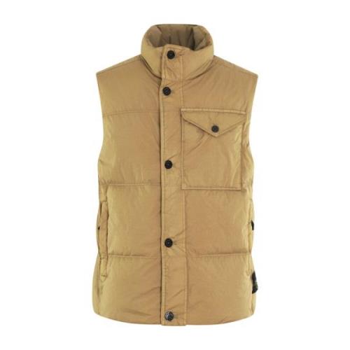 Mouwloze Realdown Jas Stone Island , Beige , Heren