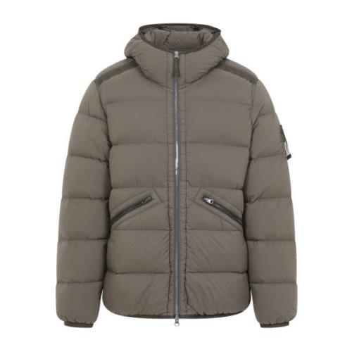 Gewatteerde Bruine Jas Aw24 Stone Island , Beige , Heren