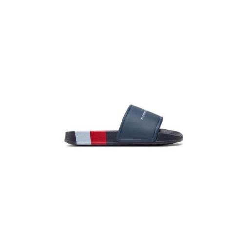 Logo PVC Mules - Blauw EVA Tommy Hilfiger , Blue , Dames