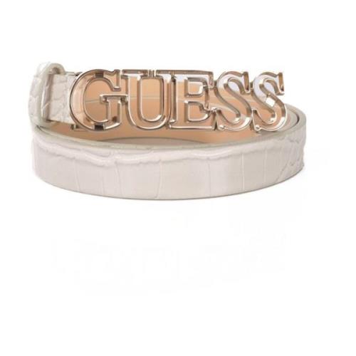 Krokodil Effect Dunne Riem - Wit Guess , White , Dames