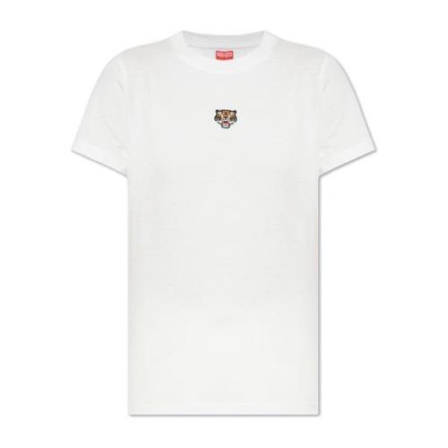 T-shirt met logo Kenzo , White , Dames