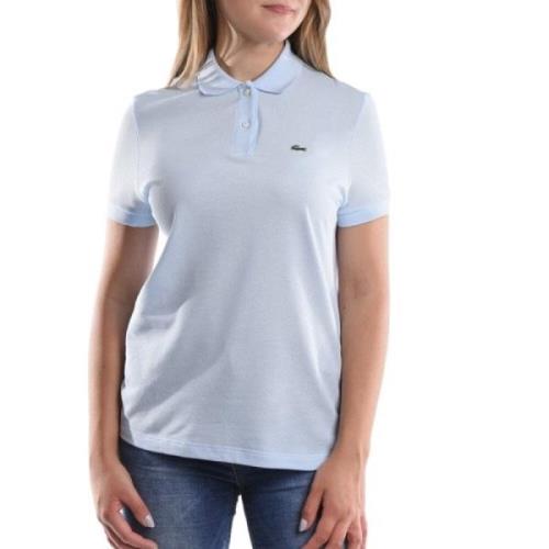 Heldere Blauwe T-shirts en Polos Lacoste , Blue , Dames