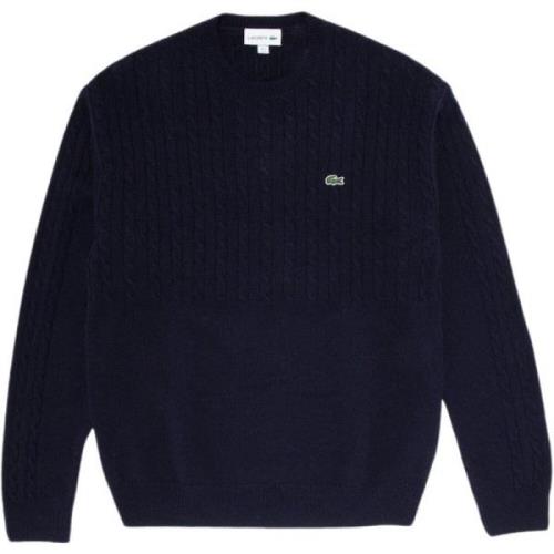 Blauwe Trui Herfst Winter Lacoste , Blue , Heren