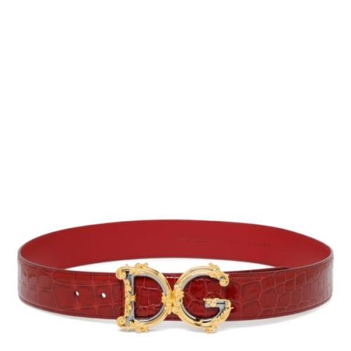 Burgundy Logo Baroque Riem Dolce & Gabbana , Red , Dames