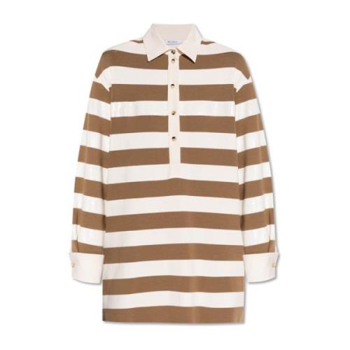 Jurk met streepmotief Max Mara , Brown , Dames