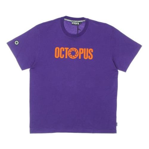 Paarse Logo Tee Korte Mouw Octopus , Purple , Heren