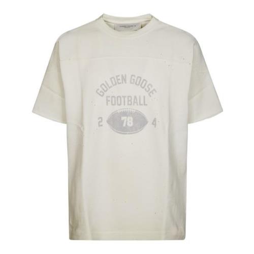 Vintage Football T-shirt Golden Goose , White , Heren