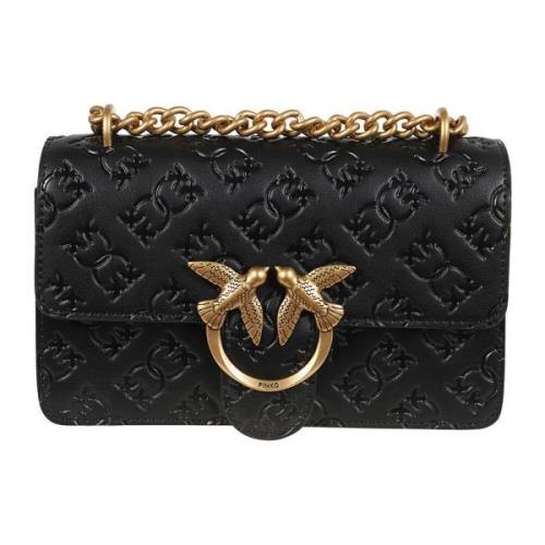 Zwarte Cross Body Love Tas Pinko , Black , Dames